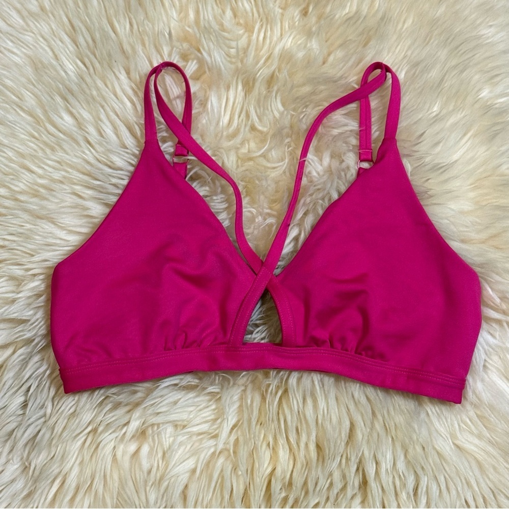 Zumba Fitness Zumba Wear Bold Hot Pink Strappy Cut Out Sports Bra Bralette M